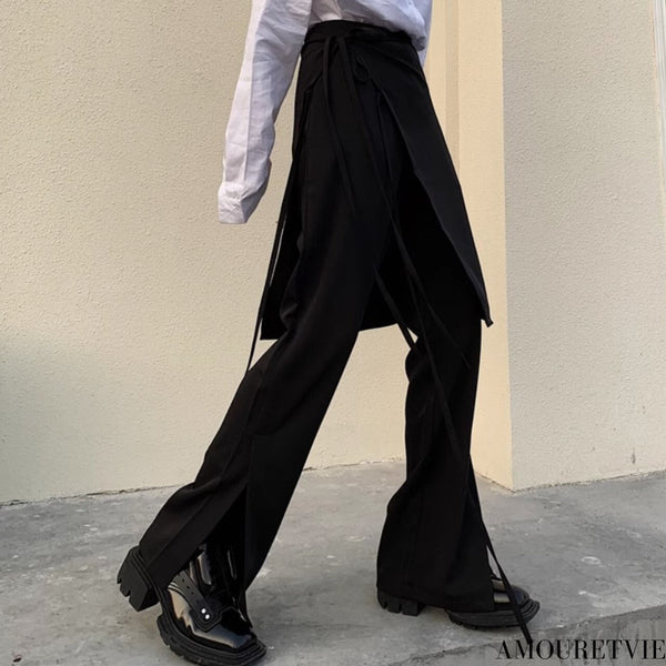 スタイリッシュレイヤードサルエルパンツ /ユニセックス モレビー|モード系ファッションブランド